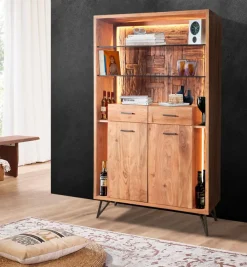 New WOLFMÖBEL Highboard Hudson 2174 Akazie