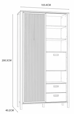 New FORTE Highboard Jytana Eiche
