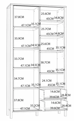 New FORTE Highboard Jytana Eiche