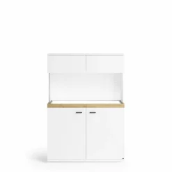 Clearance set one by Musterring Highboard Lancaster Weiß