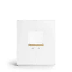 Sale set one by Musterring Highboard Lancaster Weiß