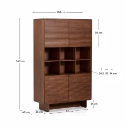 Clearance Kave Home Highboard Norlen Nussbaum
