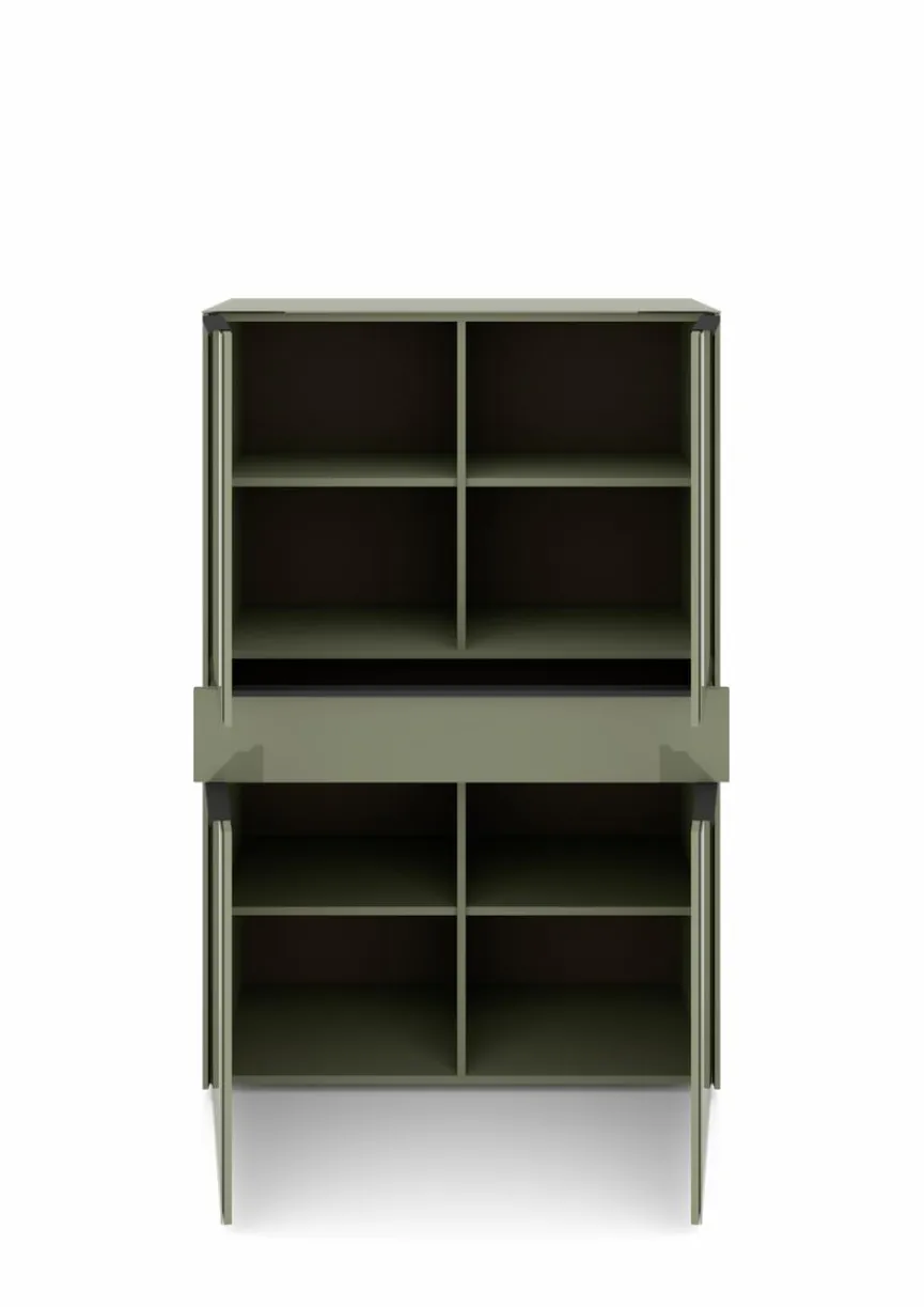 Online set one by Musterring Highboard Reno Olivgrün