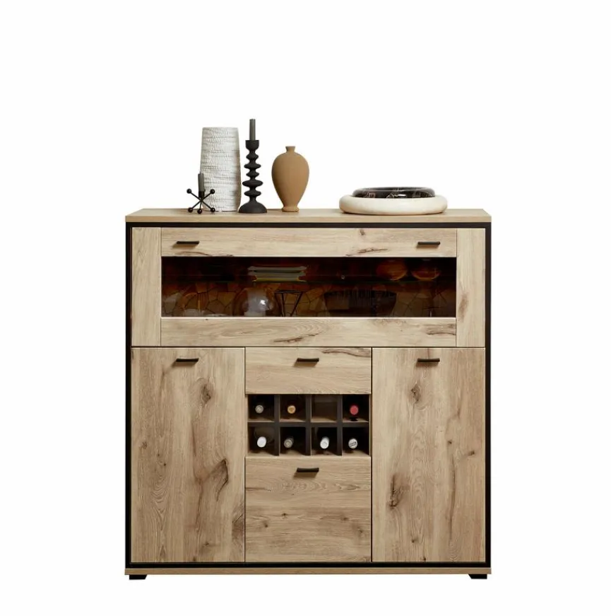 Hot Wohnconcept Highboard Ruben Eiche