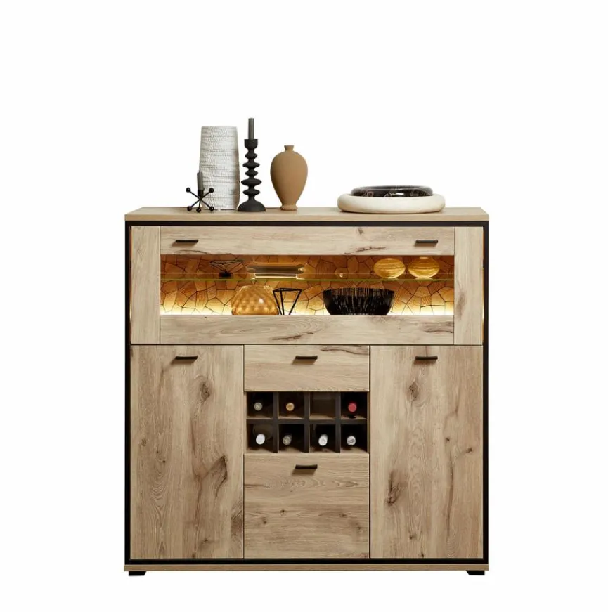 Hot Wohnconcept Highboard Ruben Eiche