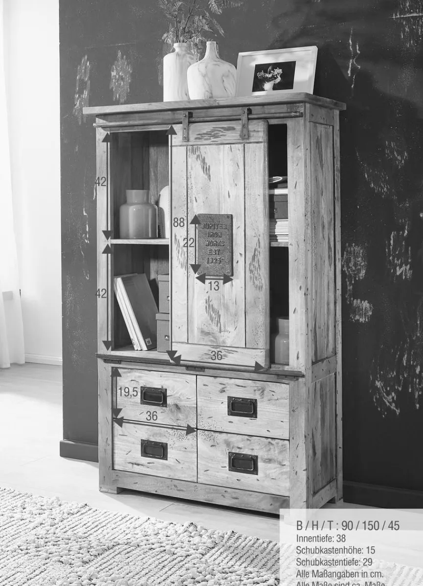 Outlet G+K Highboard Ruston Antik