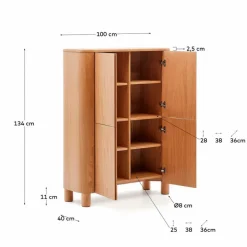 Kave Home Highboard Salaya Eiche
