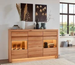 Discount Wöstmann Highboard Soleo 3000 Kernbuche