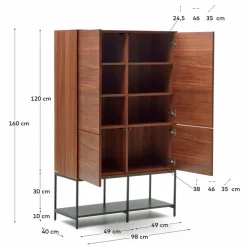 Kave Home Highboard Verdrana Nussbaum