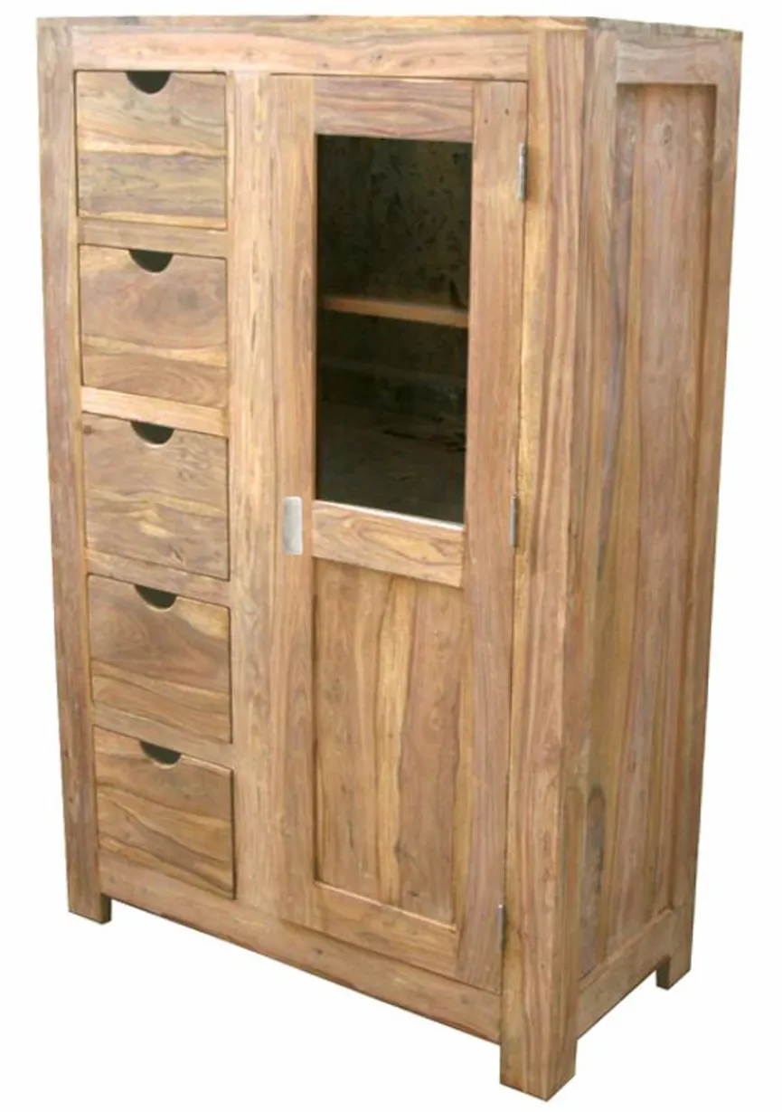 Clearance WOLFMÖBEL Highboard Yoga 6530 Sheesham