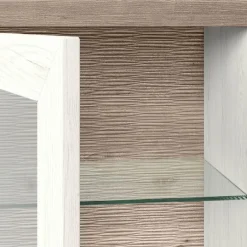 Discount set one by Musterring Highboard York Pino-Aurelio / Eiche Nelson