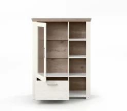 Discount set one by Musterring Highboard York Pino-Aurelio / Eiche Nelson