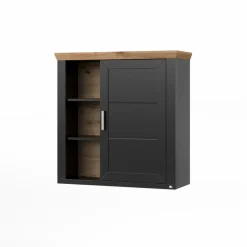 Online set one by Musterring Hängeelement York Graphit / Eiche