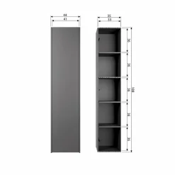 Clearance Hängeschrank Teun Schwarz