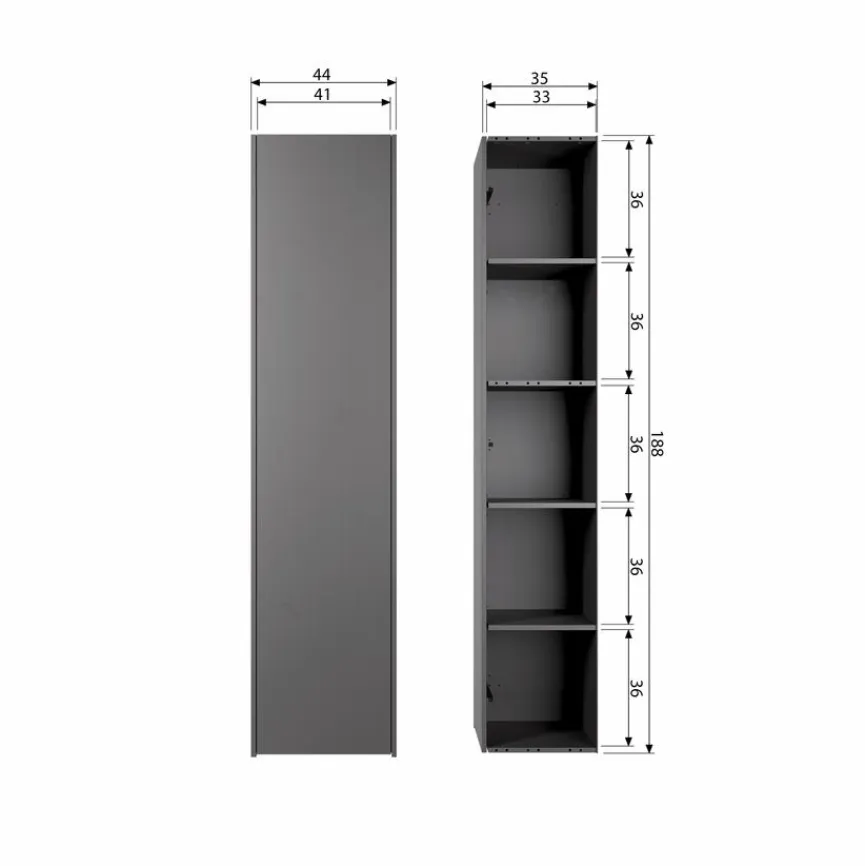 Clearance Hängeschrank Teun Schwarz