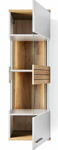 Sale set one by Musterring Hängevitrine Quincy Lichtgrau