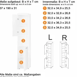 Sale trendteam Hochschrank Amanda Weiß