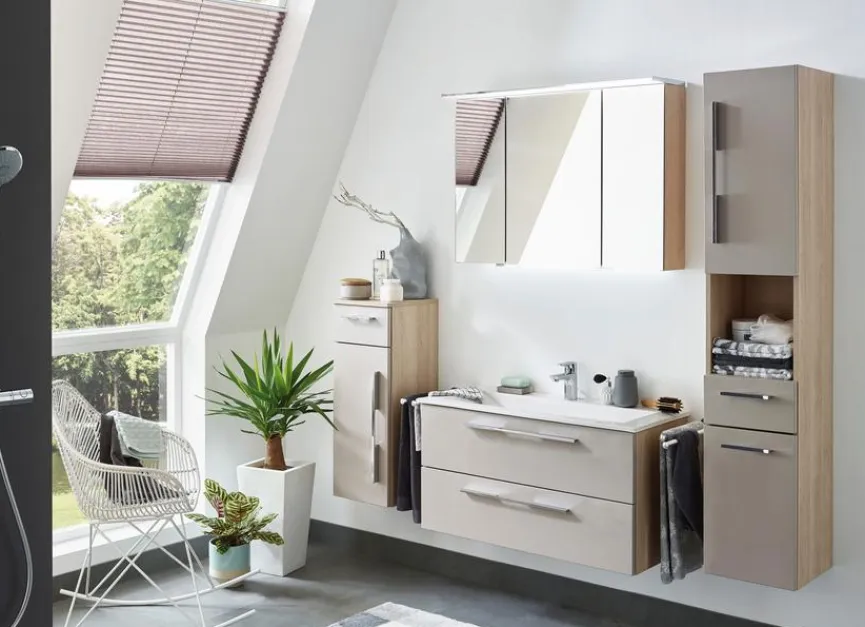 Sale Puris Hochschrank Fine Line Eiche