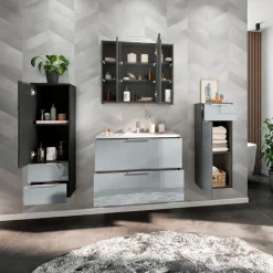 Sale Germania Hochschrank Vasio Silbergrau