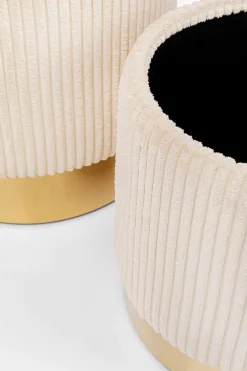 Clearance KARE DESIGN Hocker 2er Set Cherry Storage 86512 Beige