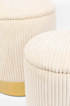 Clearance KARE DESIGN Hocker 2er Set Cherry Storage 86512 Beige