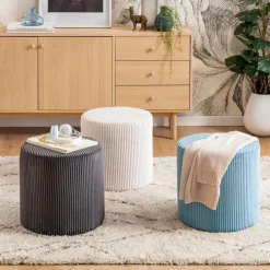 Online Hocker Nancy Dunkelgrau