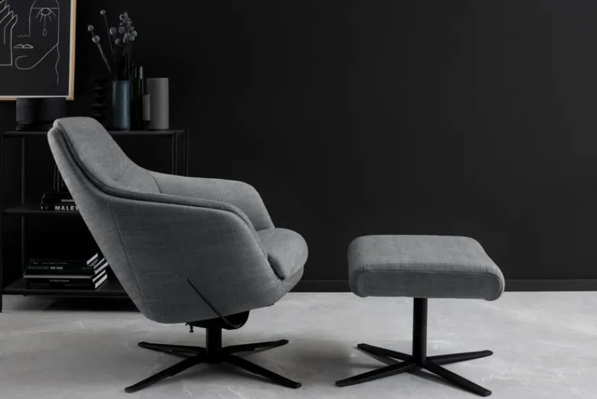 Hot SCHÖNER WOHNEN-Kollektion Hocker Sky Anthrazit