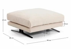 Outlet Kave Home Hocker Veliro Beige