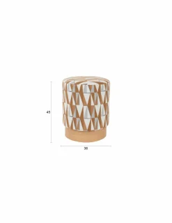 Clearance Zuiver Hocker Ziggy Beige