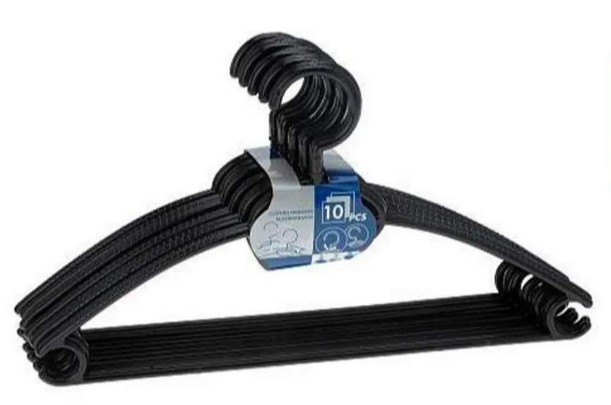 Hot Kleiderbügel 10er-Set Kleiderbügel Schwarz