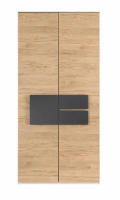 Clearance Röhr Kleiderschrank Clip 101 x 215 cm Eiche