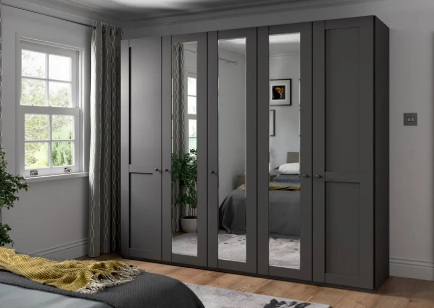 Discount Wiemann Kleiderschrank Marlow 250 x 216 cm Graphit