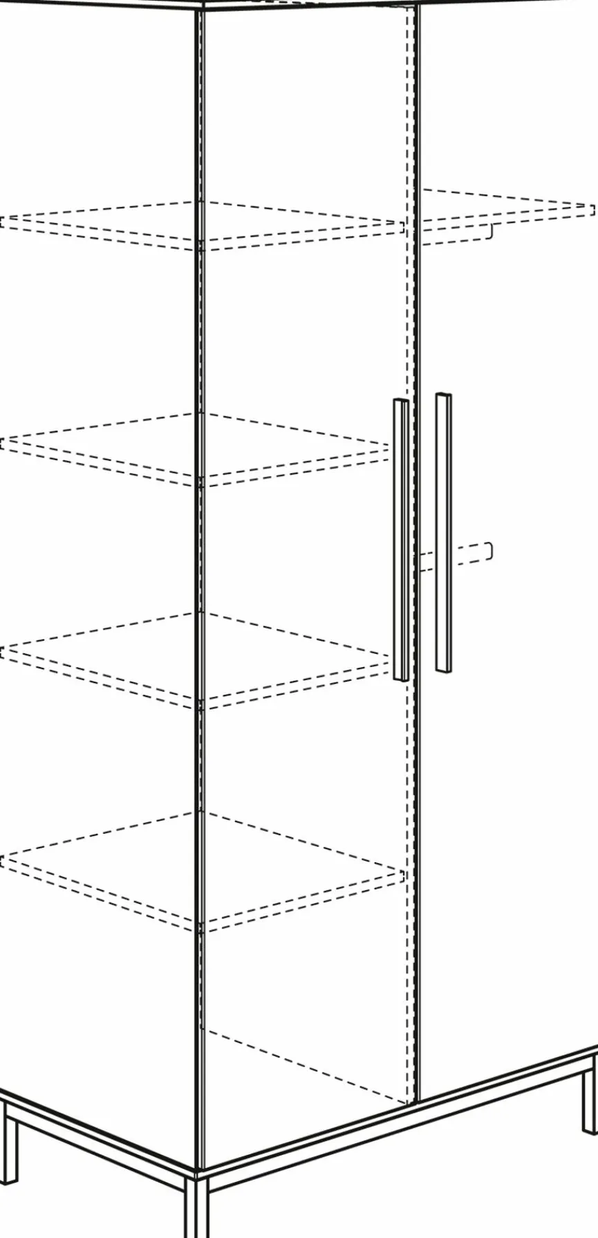 Discount Paidi Kleiderschrank Benne 95 x 202 cm Grau