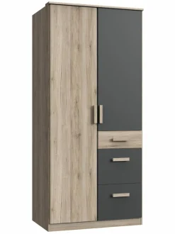 Best WIMEX Kleiderschrank Cariba 91 x 199 cm Eiche