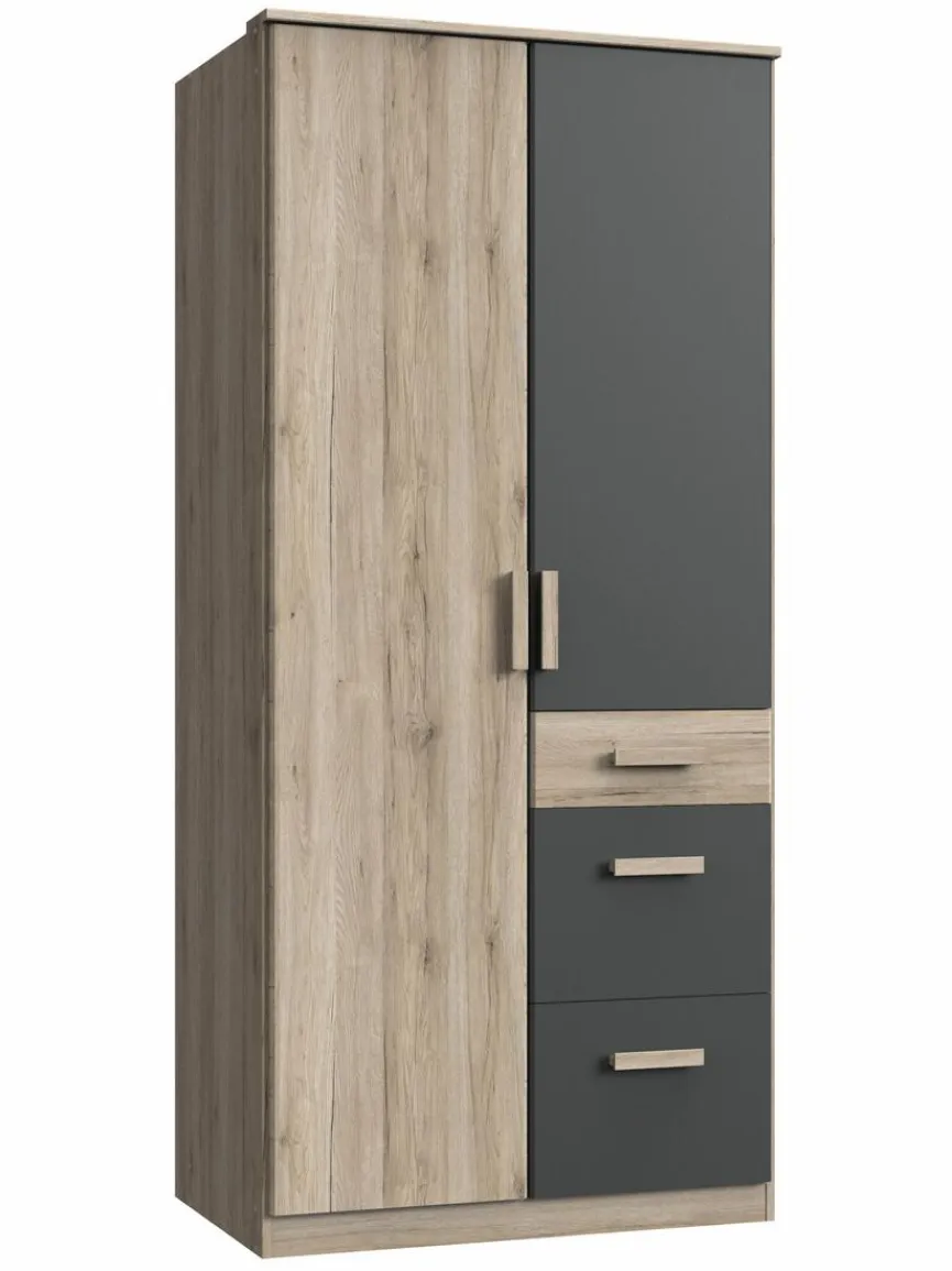 Best WIMEX Kleiderschrank Cariba 91 x 199 cm Eiche