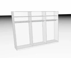 New C.DISSELKAMP Kleiderschrank Castellino 300 x 230 cm Weiß