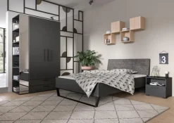 Outlet Röhr Kleiderschrank Cocoon 101 x 214 cm Graphit