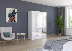 New rauch BLUE Kleiderschrank Homburg 136 x 197 cm Weiß