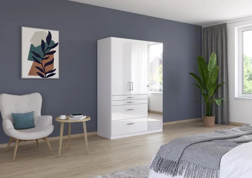 New rauch BLUE Kleiderschrank Homburg 136 x 197 cm Weiß