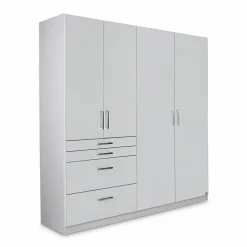 New rauch BLUE Kleiderschrank Homburg 181 x 197 cm Weiß / Hochglanz