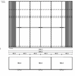 Online Musterring Kleiderschrank Isabelle 300 x 216 cm Champagner