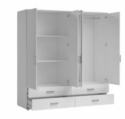 Outlet Pol Power Kleiderschrank Ivar 180 x 190 cm Weiß
