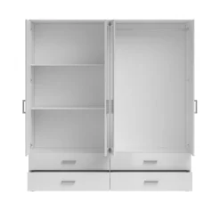 Outlet Pol Power Kleiderschrank Ivar 180 x 190 cm Weiß