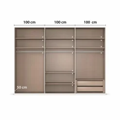 Best rauch ORANGE Kleiderschrank Juveo 301 x 223 cm Champagner