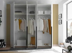 New Pol Power Kleiderschrank Kevo 225 x 225 cm Weiß