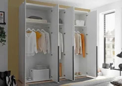 New Pol Power Kleiderschrank Kevo 225 x 225 cm Weiß