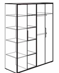 Kinder Paidi Kleiderschrank Lieven 166 x 204 cm