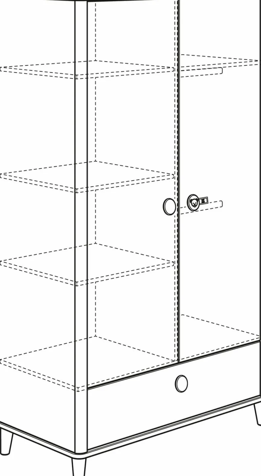 Online Paidi Kleiderschrank Lotte & Fynn 119 x 202 cm Weiß
