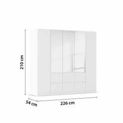 Hot rauch ORANGE Kleiderschrank Mainz 226 x 210 cm Alpinweiß