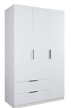 Clearance Composad Kleiderschrank Massimo 122 x 200 cm Weiß Hochglanz
